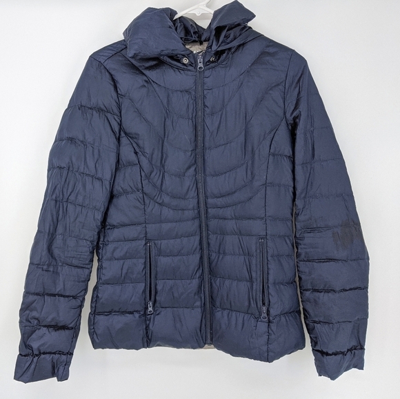 A.n.a.  Packable Premium Down Puffy Hooded Jacket - Picture 1 of 16
